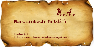 Marczinkech Artúr névjegykártya